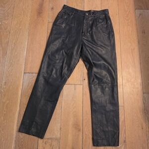 Vintage Women's Black Leather Wilsons Pants size 16